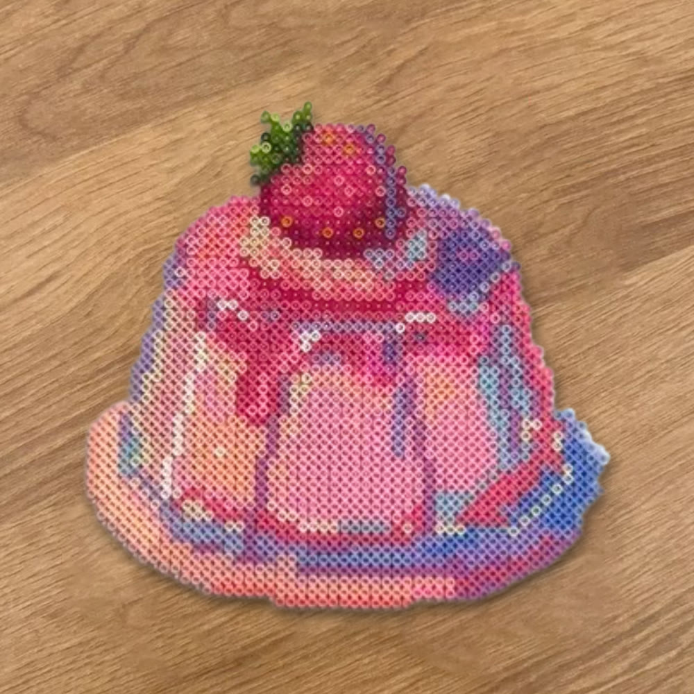 Rubbyoo Perler Beads Kit - Strawberry Jelly | Creative Pixel Craft | Diy Handmade Hanging Decor - image 3