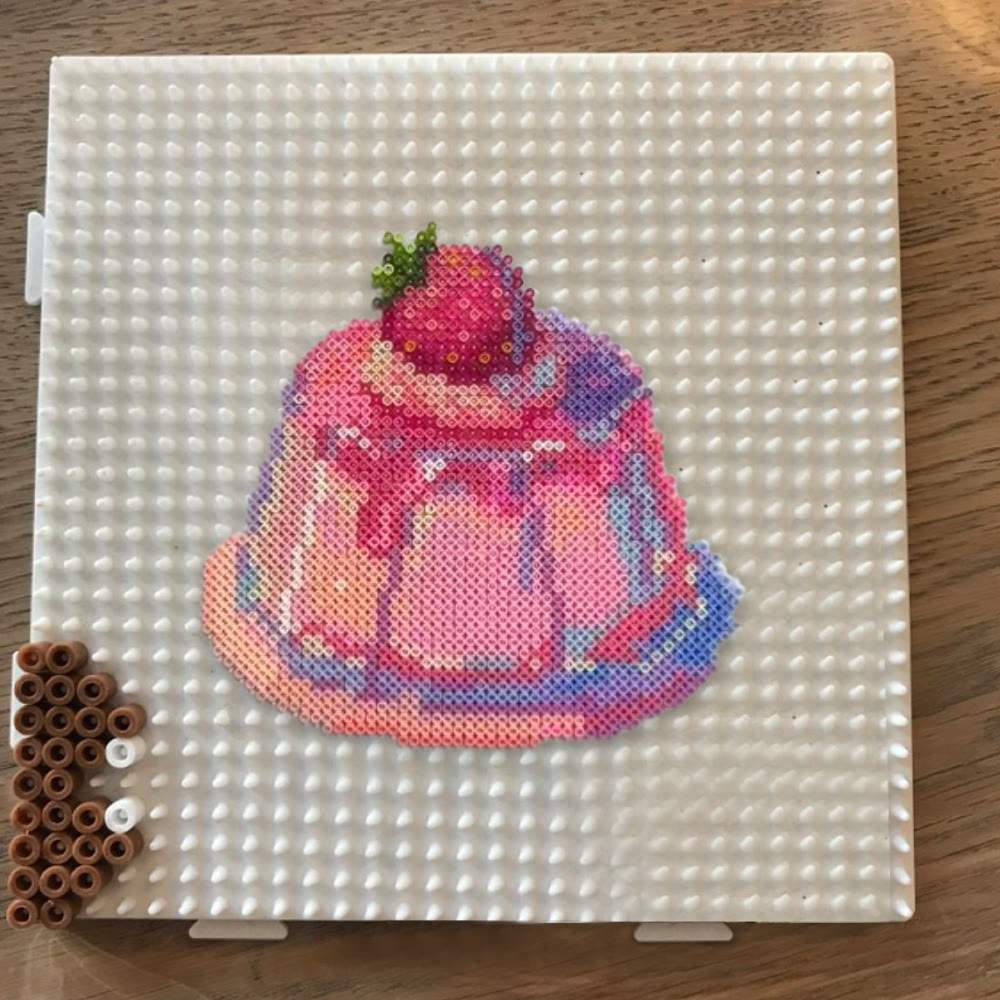 Rubbyoo Perler Beads Kit - Strawberry Jelly | Creative Pixel Craft | Diy Handmade Hanging Decor - image 8