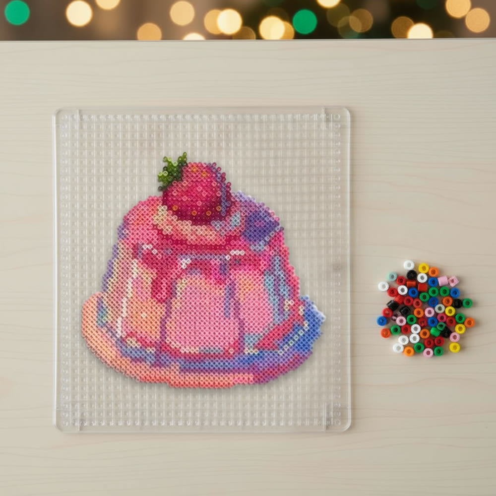 Rubbyoo Perler Beads Kit - Strawberry Jelly | Creative Pixel Craft | Diy Handmade Hanging Decor - image 1
