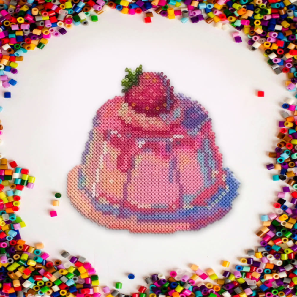 Rubbyoo Perler Beads Kit - Strawberry Jelly | Creative Pixel Craft | Diy Handmade Hanging Decor - image 6