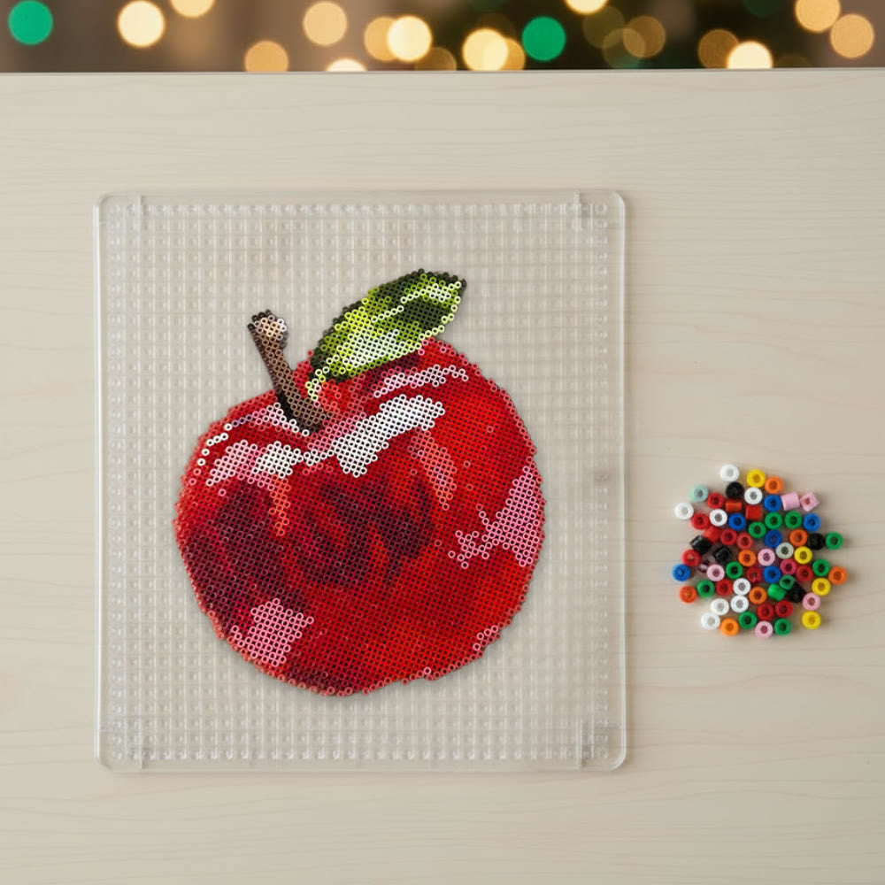Rubbyoo Perler Beads Kit - Juicy Apple | Diy Christmas Eve Gift | Handmade Perler Bead Artcraft  - image 1