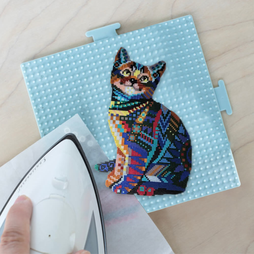 Rubbyoo Perler Beads Kit - Mandala Cat | Perfect Gifts For Cat Lovers | Adorable Animal Art - image 3