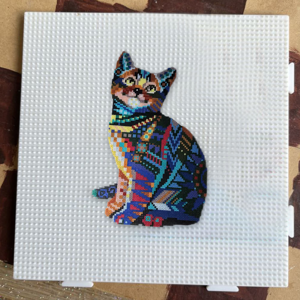 Rubbyoo Perler Beads Kit - Mandala Cat | Perfect Gifts For Cat Lovers | Adorable Animal Art - image 4