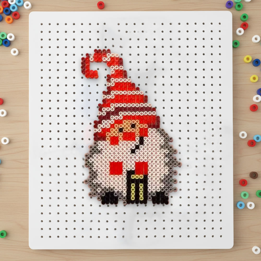 Rubbyoo Perler Beads Kit - Christmas Gnome Series | Unique Holiday Craft | Diy Pixel Art For Friend - Gnome B - 2.6 mm - Perler Beads Kit + Tool Kit - image 1