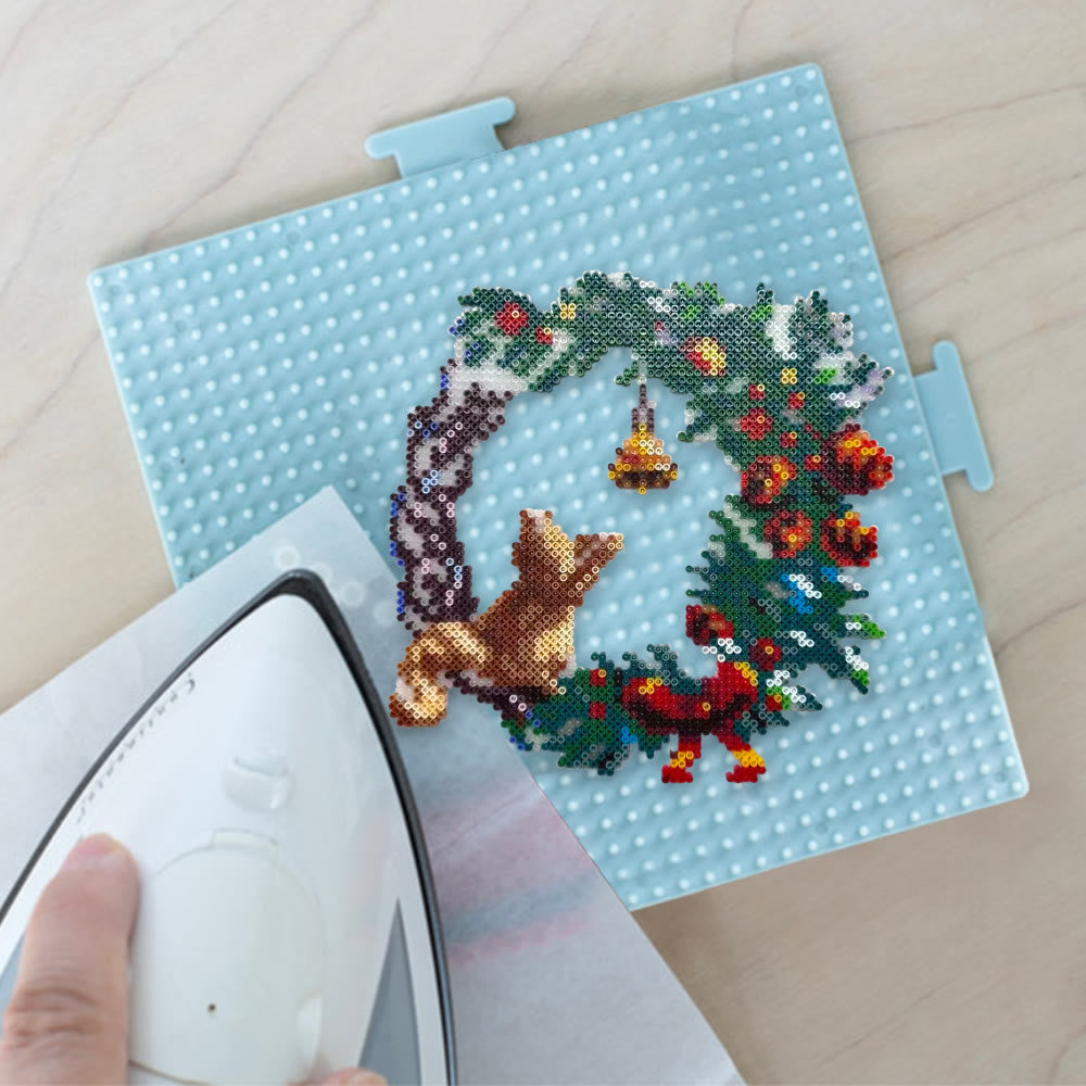 Rubbyoo Perler Beads Kit - Christmas Wreath | Handmade Bead Art | Perfect Home Decor - image 8