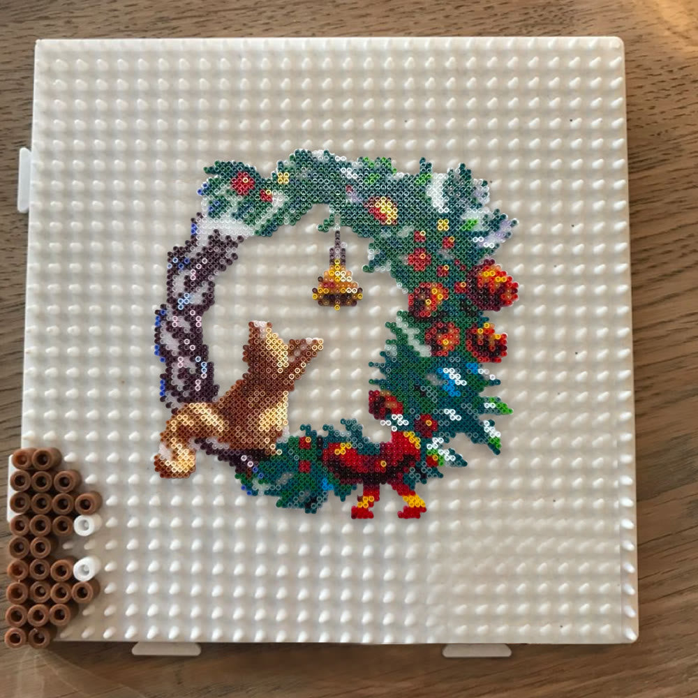 Rubbyoo Perler Beads Kit - Christmas Wreath | Handmade Bead Art | Perfect Home Decor - image 5