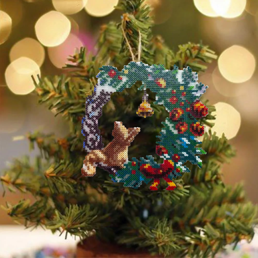 Rubbyoo Perler Beads Kit - Christmas Wreath | Handmade Bead Art | Perfect Home Decor - image 9