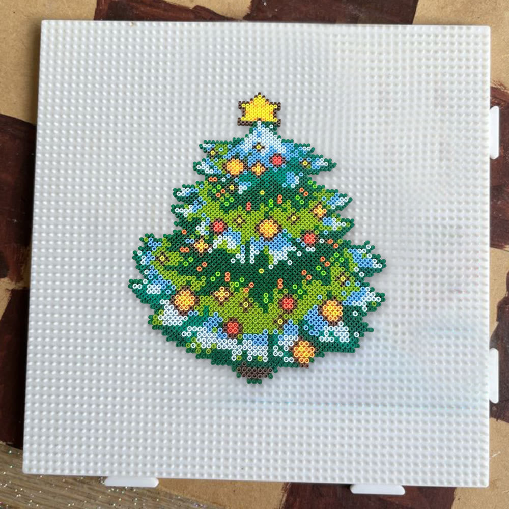 Rubbyoo Perler Beads Kit - Shiny Christmas Tree | Simple Handmade Craft | Holiday Celebration Art  - image 3