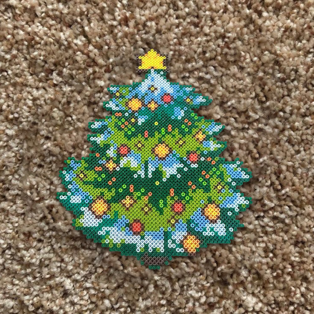 Rubbyoo Perler Beads Kit - Shiny Christmas Tree | Simple Handmade Craft | Holiday Celebration Art  - image 9