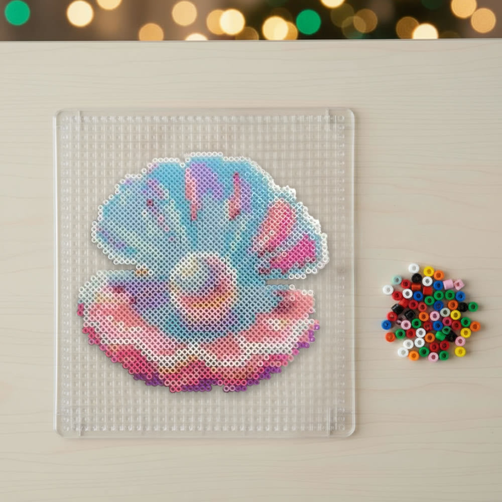 Rubbyoo Perler Beads Kit - Pearl Shell | Christmas Tree Ornament | Diy Handmade Set For Beginner - image 1