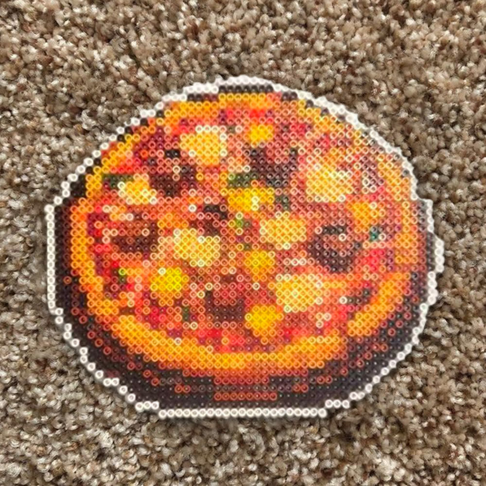 Rubbyoo Perler Beads Kit - Delicious Pizza | Diy Pixel Snacks | Unique Bag Pendant  - image 8
