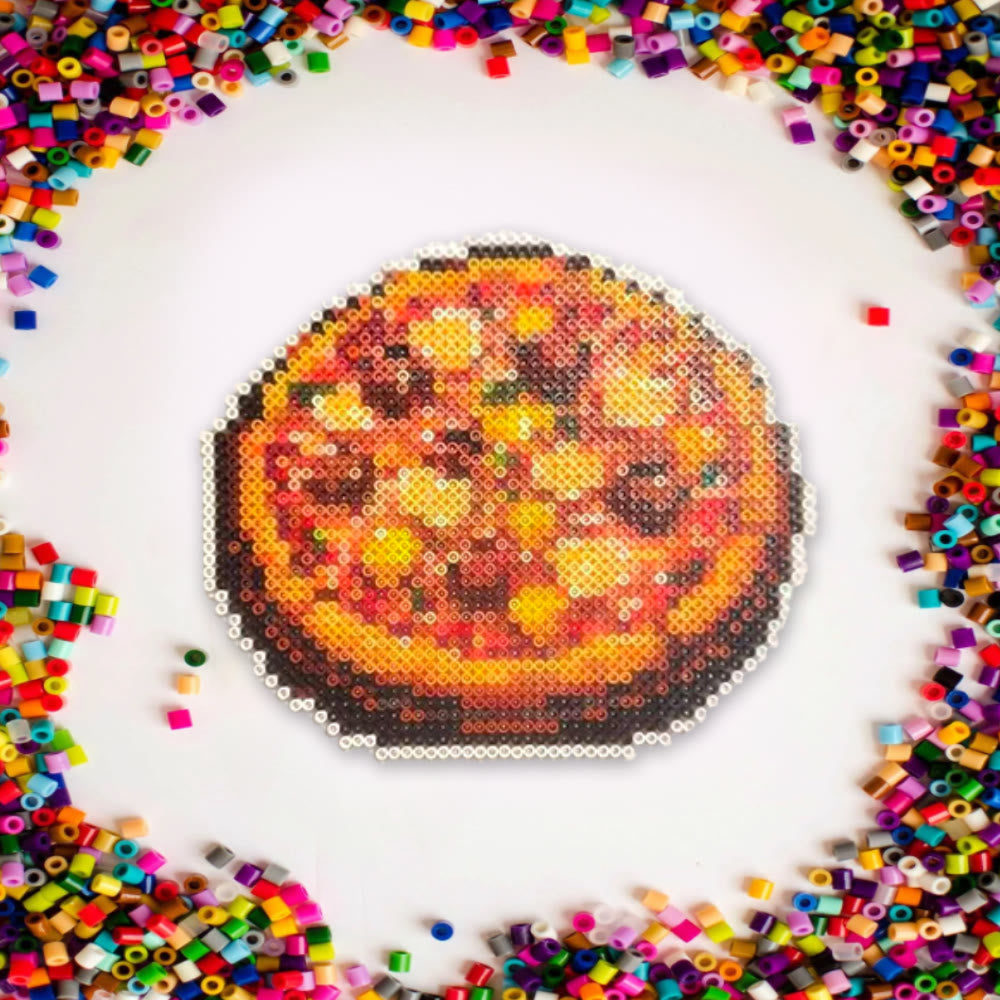 Rubbyoo Perler Beads Kit - Delicious Pizza | Diy Pixel Snacks | Unique Bag Pendant  - image 6