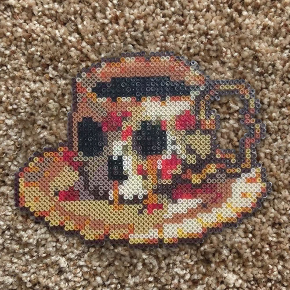 Rubbyoo Perler Beads Kit - Coffee Skull | Unique Pixel Coaster | Diy Desk Decoration - image 9