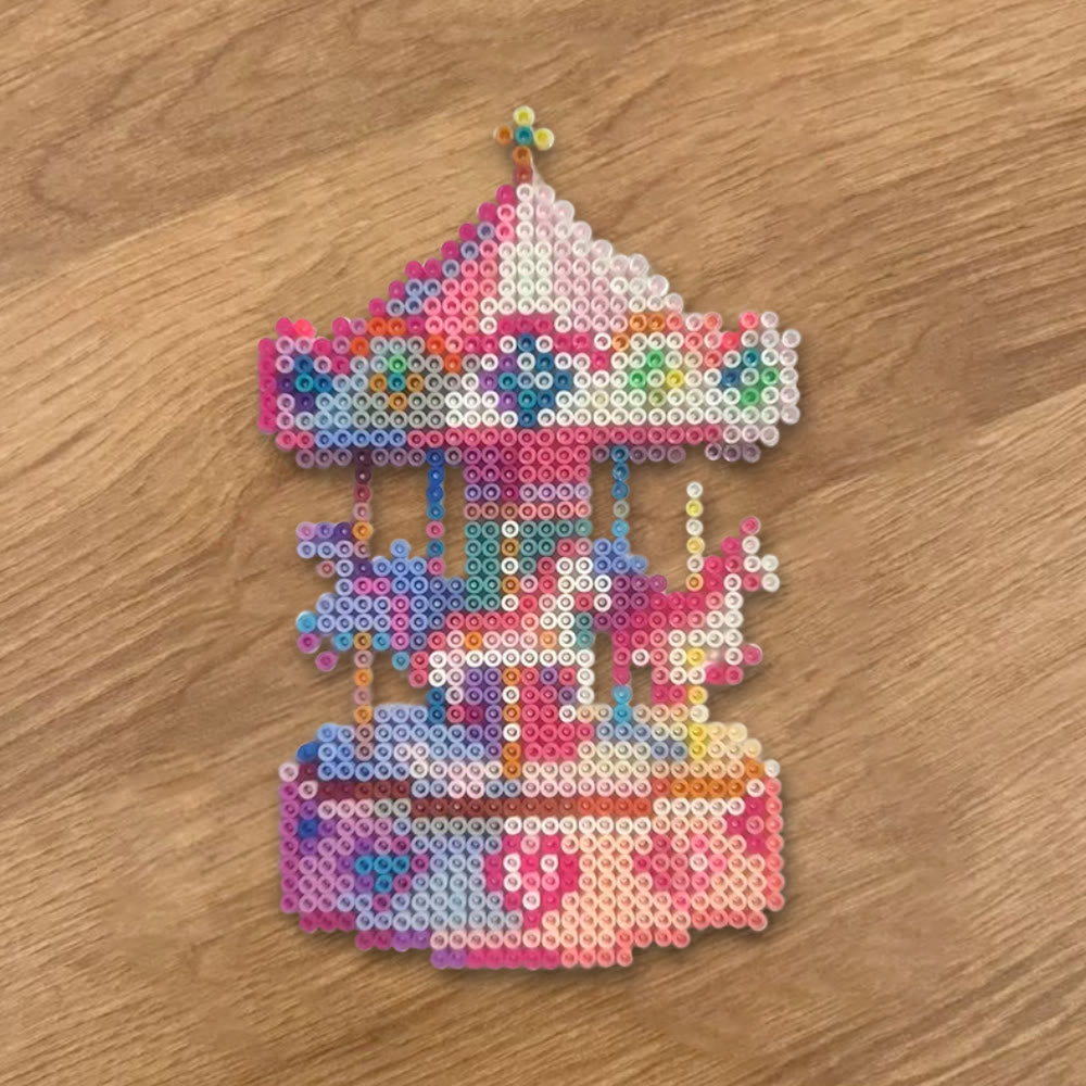 Rubbyoo Perler Beads Kit - Fantasy Carousel | Special Gift Idea | Perfect Handicraft For Kid - image 3
