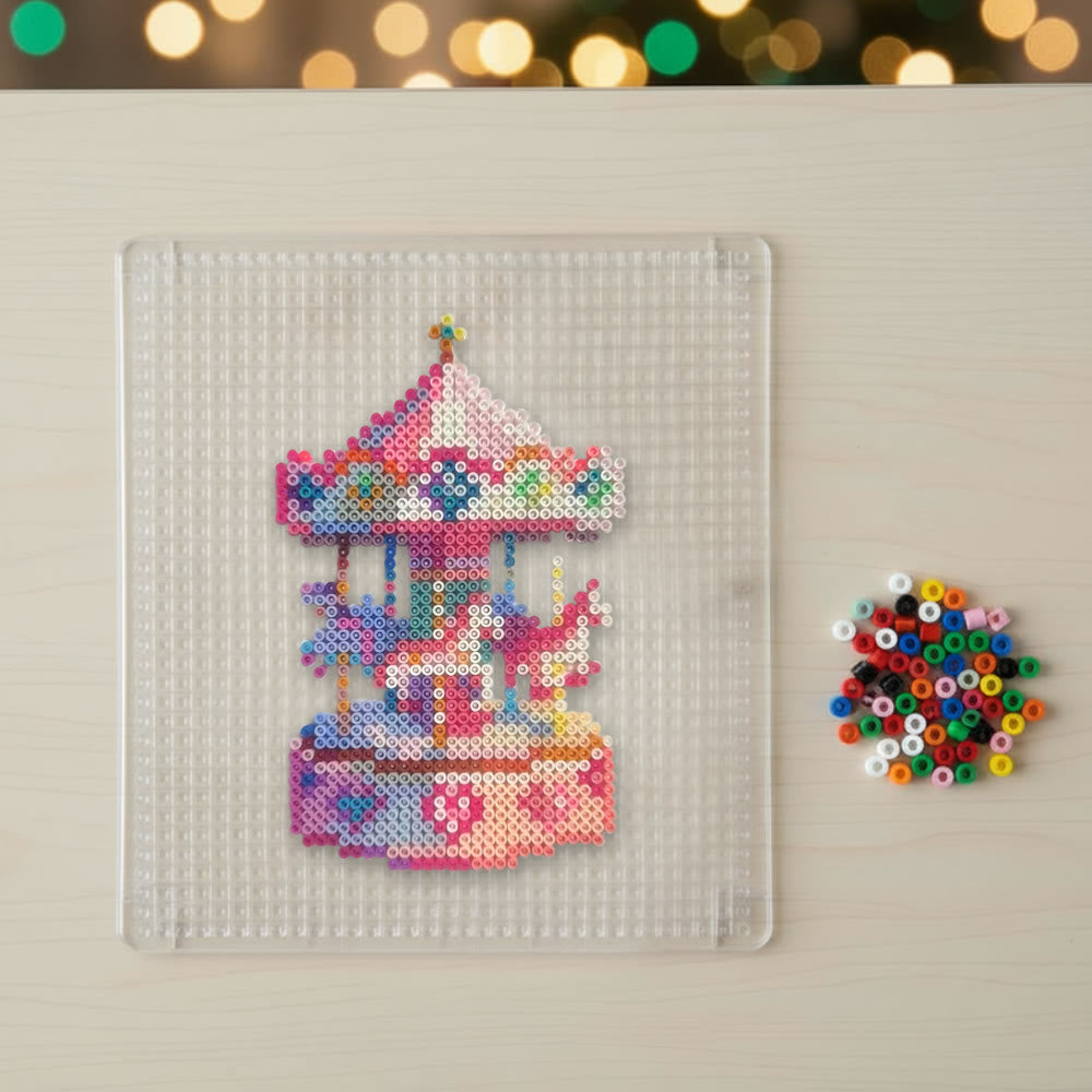 Rubbyoo Perler Beads Kit - Fantasy Carousel | Special Gift Idea | Perfect Handicraft For Kid - image 1
