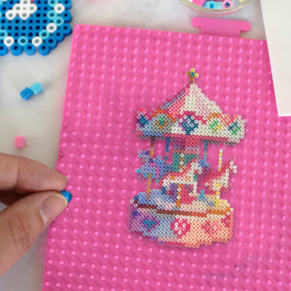 Rubbyoo Perler Beads Kit - Fantasy Carousel | Special Gift Idea | Perfect Handicraft For Kid - image 5