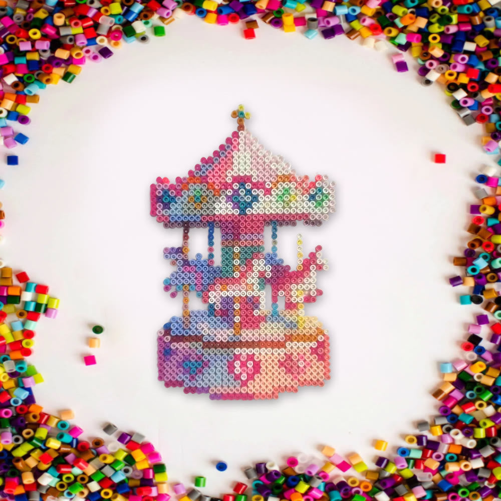 Rubbyoo Perler Beads Kit - Fantasy Carousel | Special Gift Idea | Perfect Handicraft For Kid - image 2