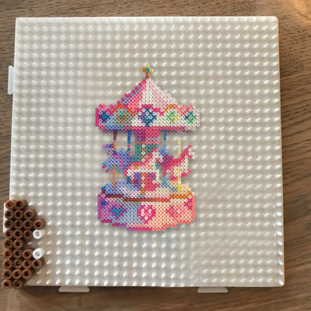 Rubbyoo Perler Beads Kit - Fantasy Carousel | Special Gift Idea | Perfect Handicraft For Kid - image 8