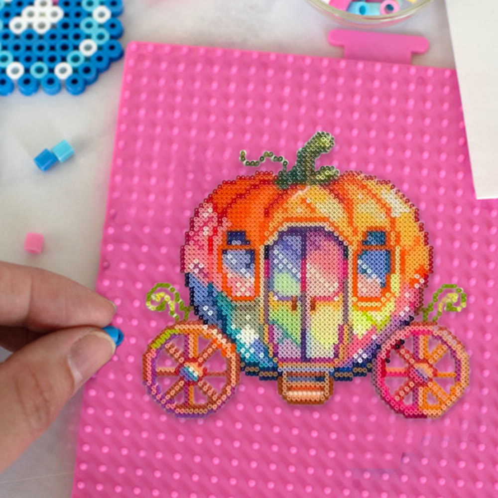 Rubbyoo Perler Beads Kit - Magic Pumpkin Carriage | Nice Handmade Craft | Diy Holiday Decor - image 6