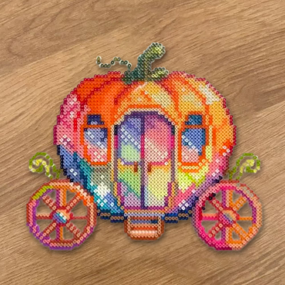 Rubbyoo Perler Beads Kit - Magic Pumpkin Carriage | Nice Handmade Craft | Diy Holiday Decor - image 2