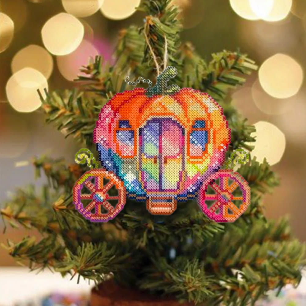 Rubbyoo Perler Beads Kit - Magic Pumpkin Carriage | Nice Handmade Craft | Diy Holiday Decor - image 3