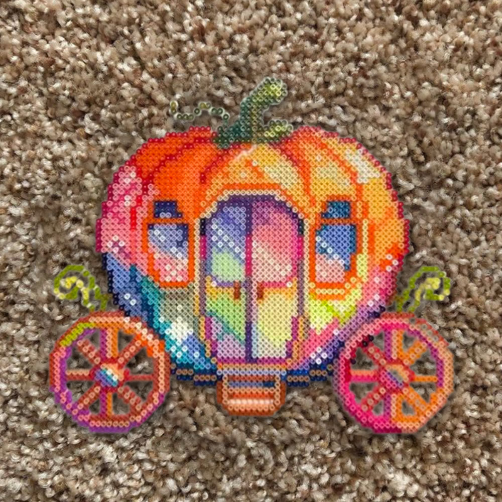Rubbyoo Perler Beads Kit - Magic Pumpkin Carriage | Nice Handmade Craft | Diy Holiday Decor - image 9
