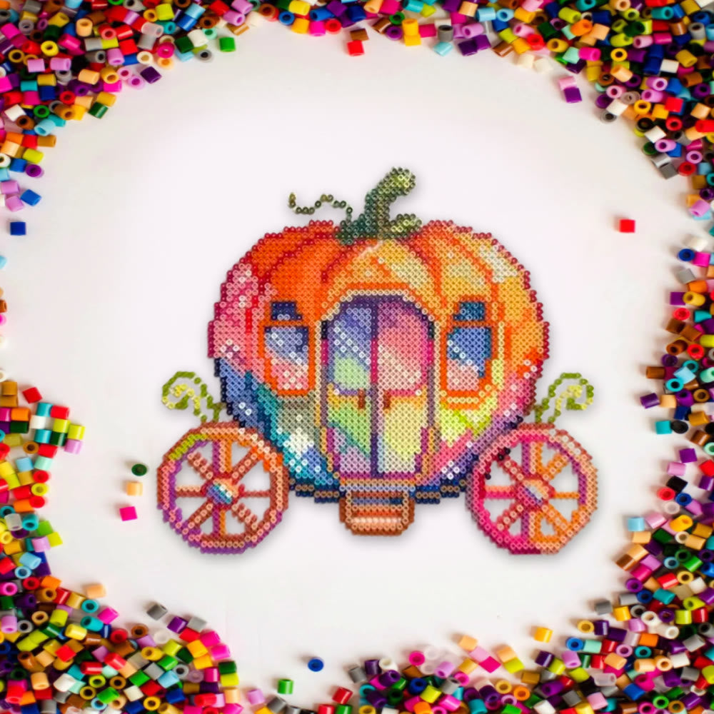 Rubbyoo Perler Beads Kit - Magic Pumpkin Carriage | Nice Handmade Craft | Diy Holiday Decor - image 8