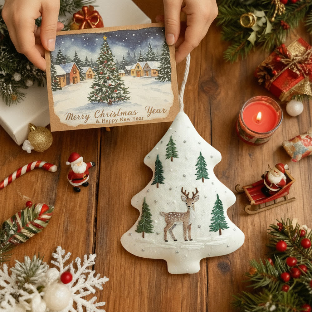 Rubbyoo Tree-shaped Embroidery Kit - Sika Deer | Diy Animal Stitch | Nice Gift For Handmade Lovers - image 8