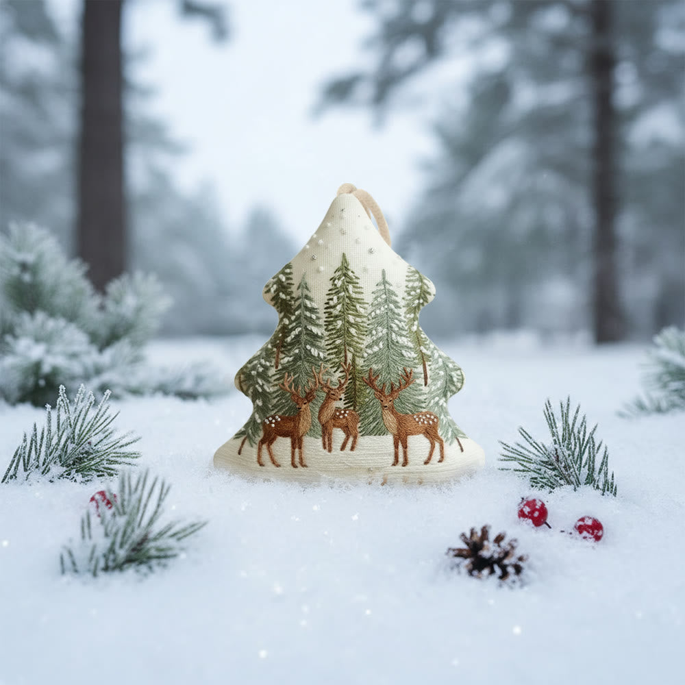 Rubbyoo Tree-shaped Embroidery Kit - Winter Forest | Winter Collection Craft | Unique Needle Art - image 3