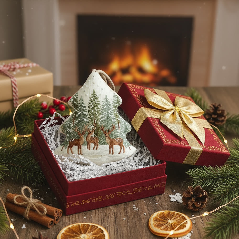 Rubbyoo Tree-shaped Embroidery Kit - Winter Forest | Winter Collection Craft | Unique Needle Art - image 6