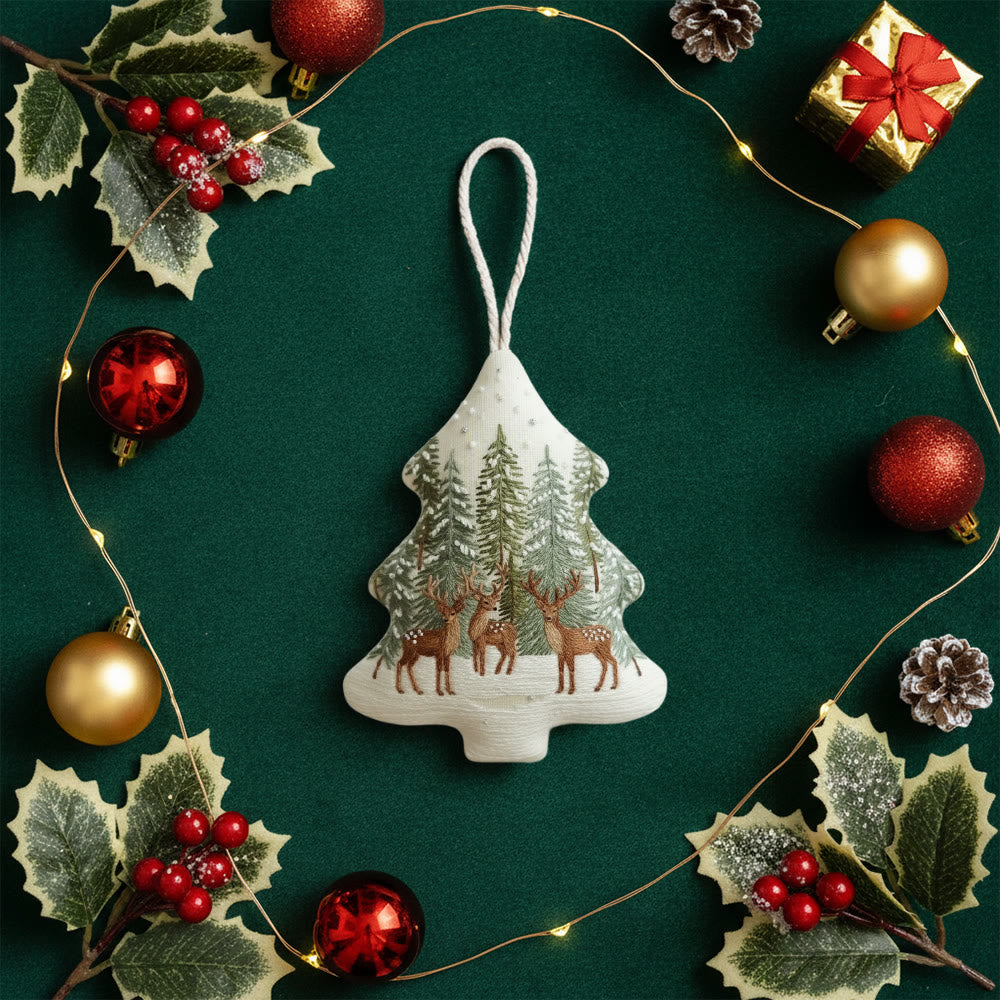 Rubbyoo Tree-shaped Embroidery Kit - Winter Forest | Winter Collection Craft | Unique Needle Art - image 9