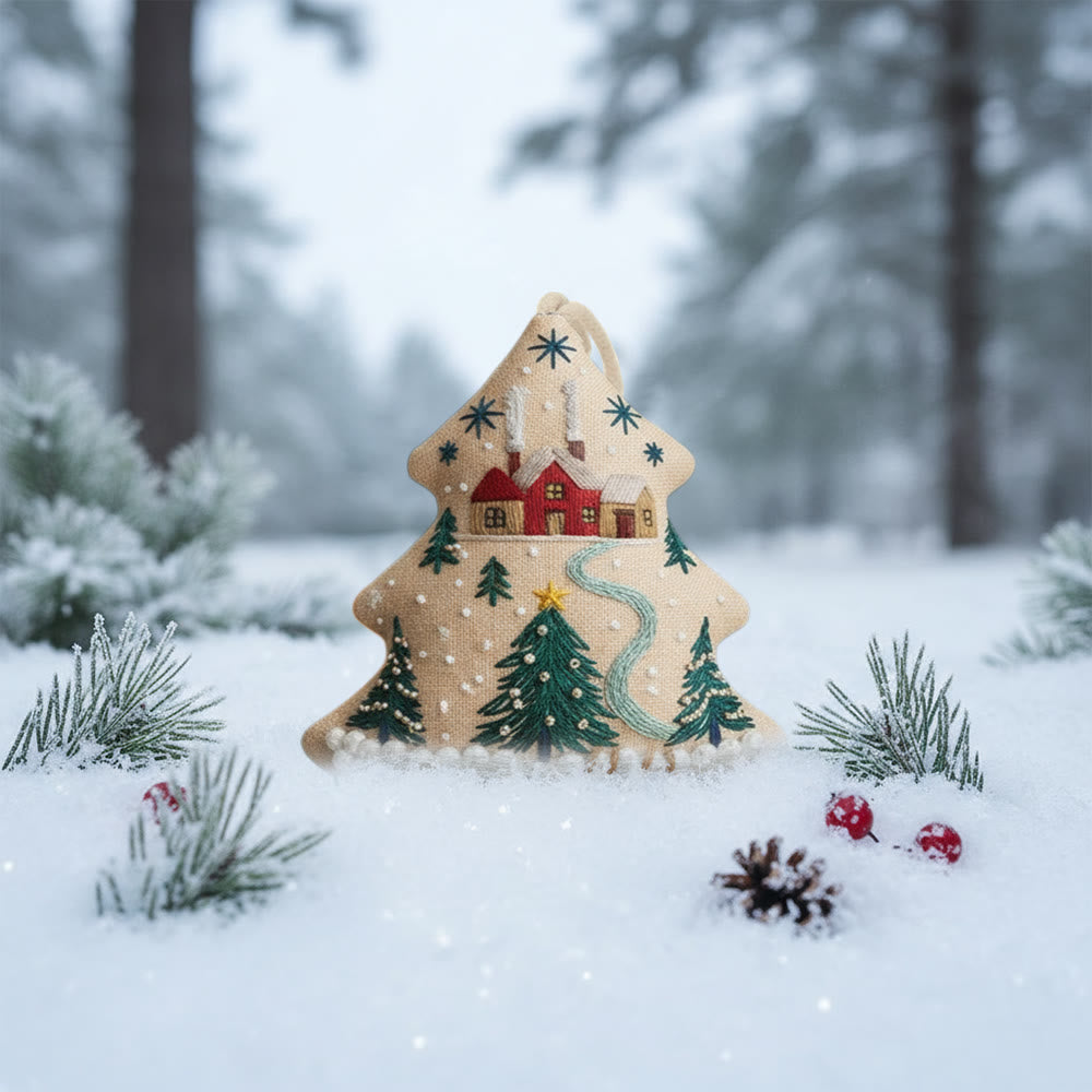 Rubbyoo Tree-shaped Embroidery Kit - Christmas Tree | Diy Christmas Pendant | Unique Gift Idea - image 9