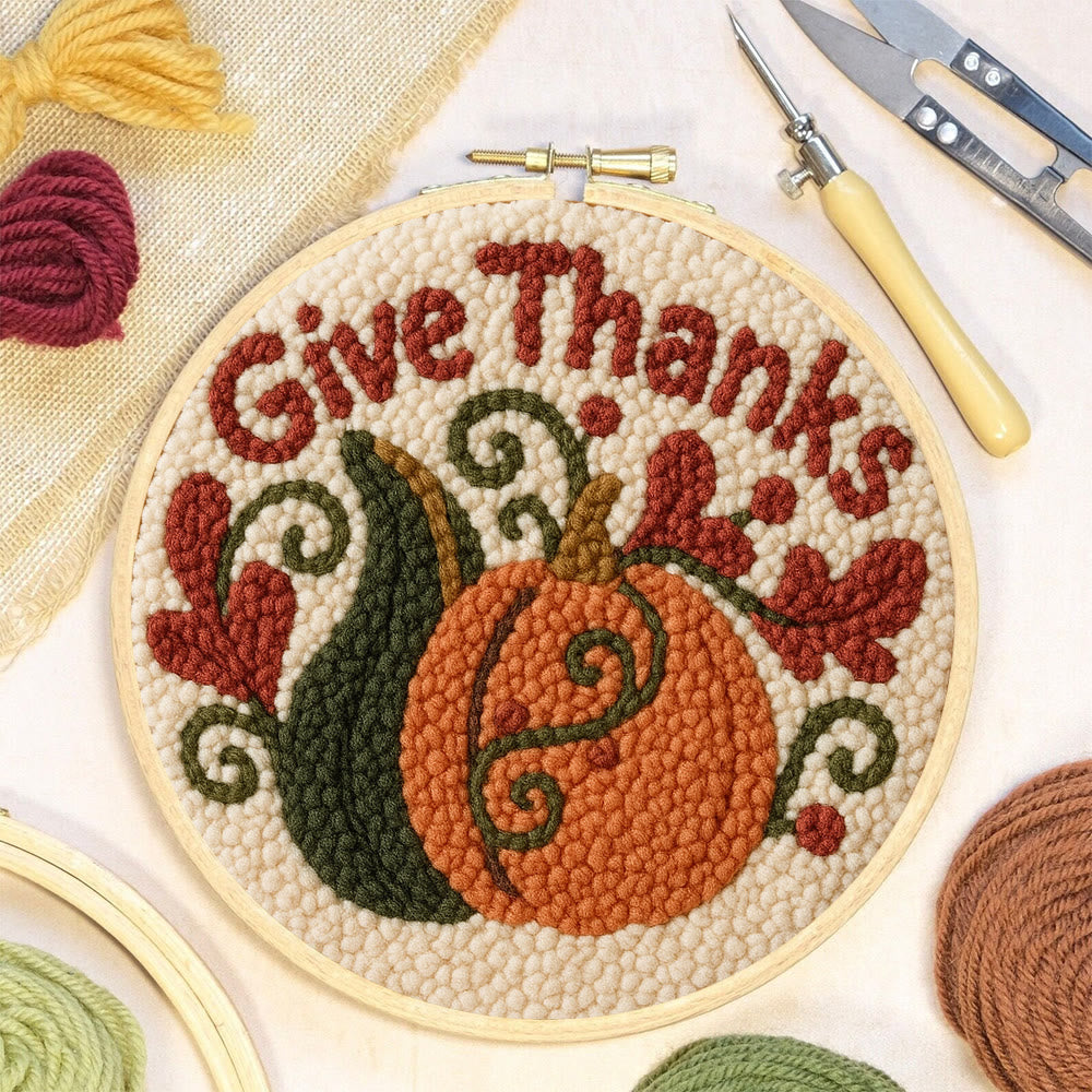 Give Thanks Punch Needle Kit – Cozy Diy Craft Project | Perfect Home Decor - image 2
