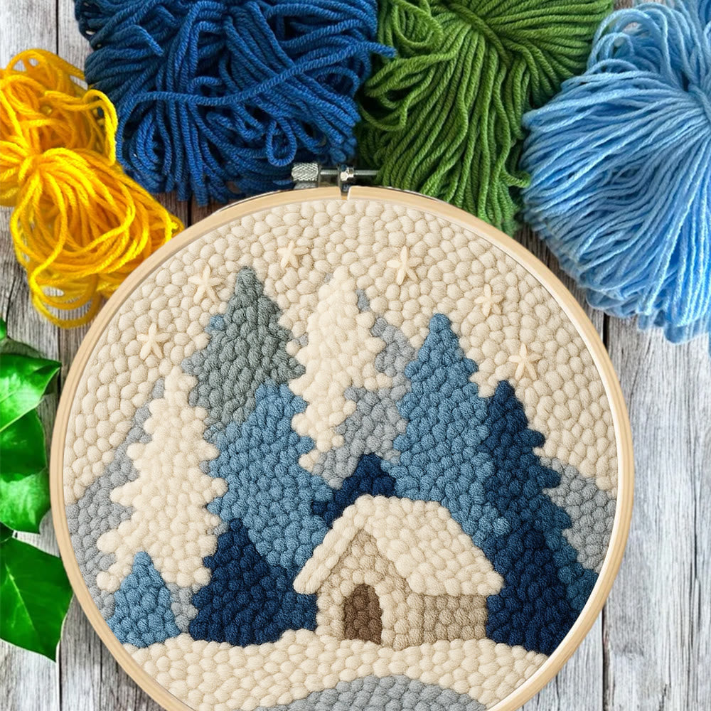 Winter Cabin Punch Needle Kit – Beginner Diy | Perfect Winter Home Hanging - image 5