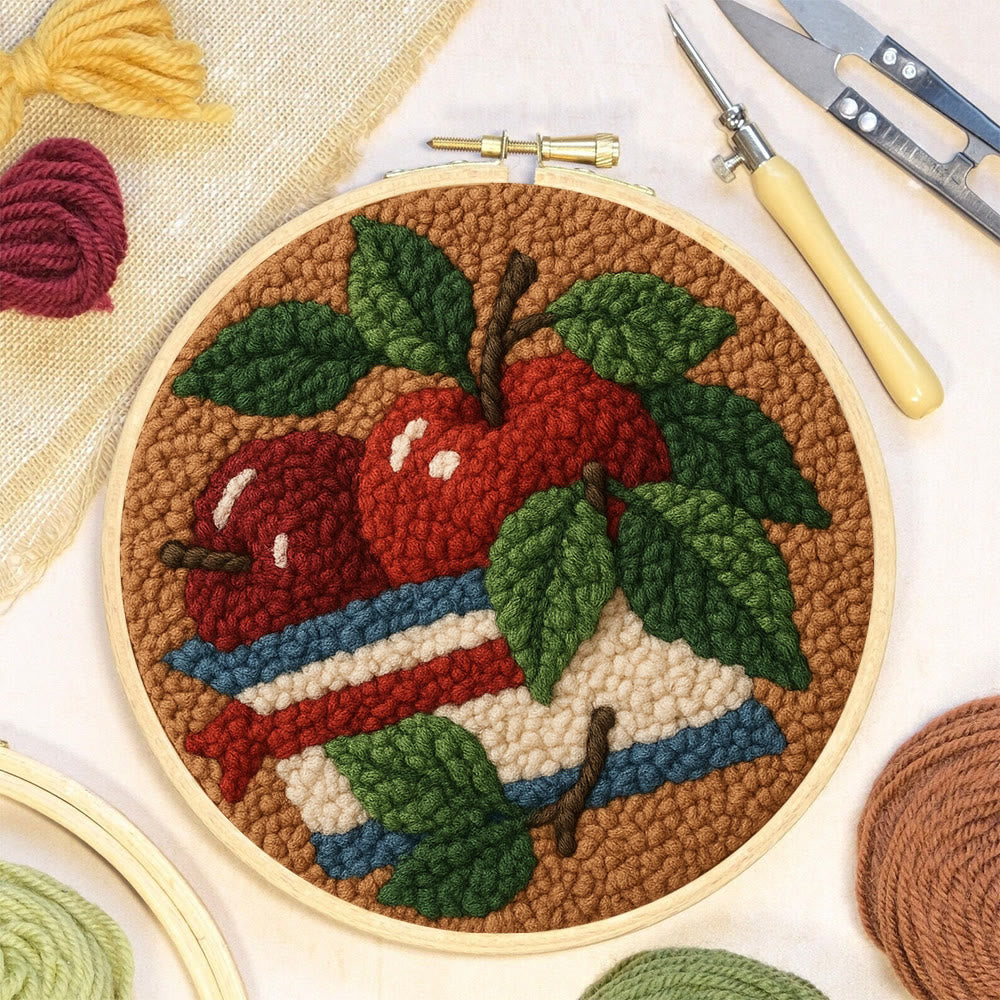 Apple Harvest Punch Needle Kit – Beginner Project | Thoughtful Handmade Gift Idea - image 2