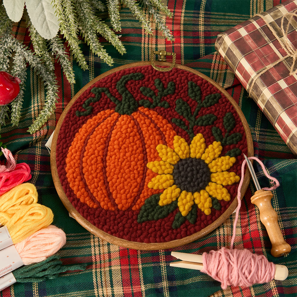 Harvest Pumpkin Punch Needle Kit – Easy Diy Project | Vibrant Fall Handmade Decoration - image 11