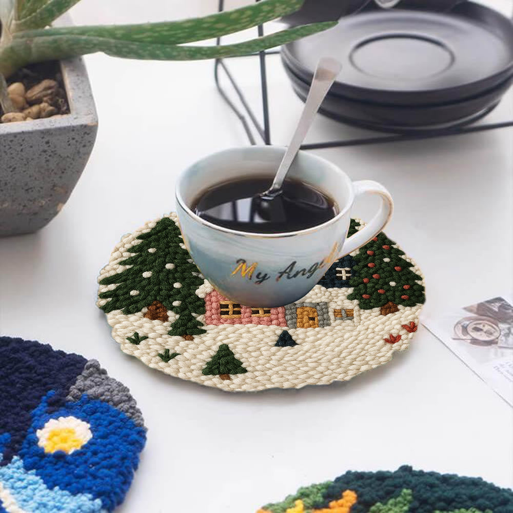 Snowy Village Punch Needle Kit – Simple DIY Project | Cozy Holiday Display - image 4