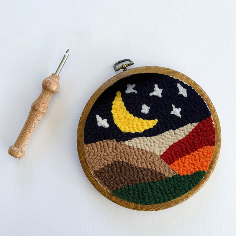 Moonlit Landscape Punch Needle Kit – Tranquil DIY Project | Serene Nature-Inspired Decor - image 4