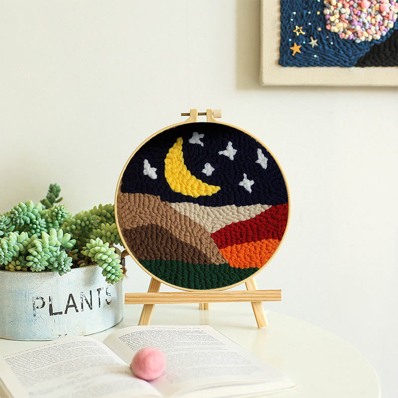 Moonlit Landscape Punch Needle Kit – Tranquil DIY Project | Serene Nature-Inspired Decor - image 5