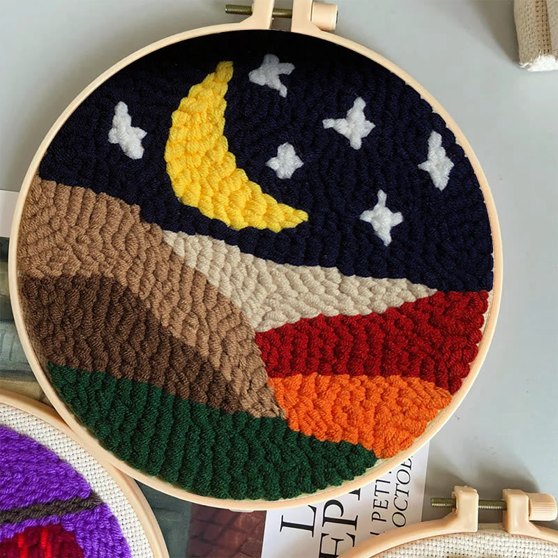 Moonlit Landscape Punch Needle Kit – Tranquil DIY Project | Serene Nature-Inspired Decor - image 9