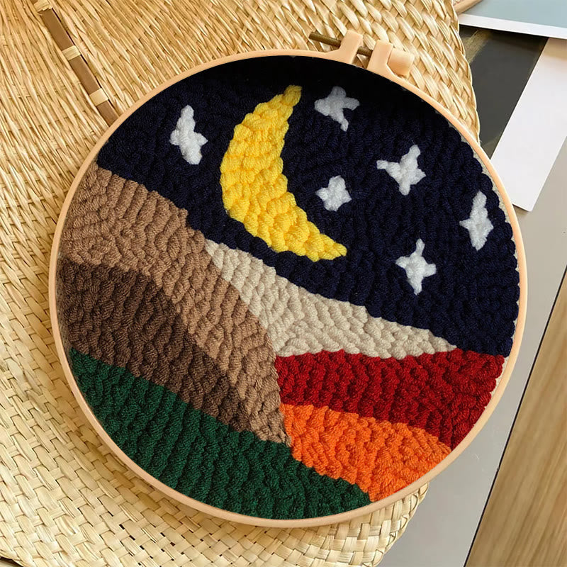 Moonlit Landscape Punch Needle Kit – Tranquil DIY Project | Serene Nature-Inspired Decor - image 8