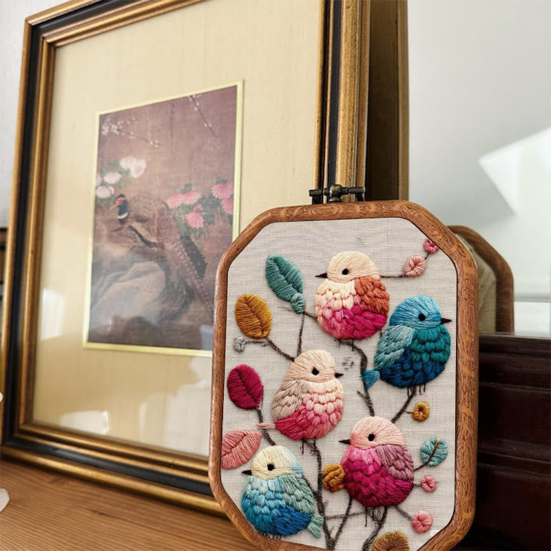 Rubbyoo Embroidery Kit - Lovely Birds | Diy Handmade Stitchwork | Perfect For Wall Hanging - image 4