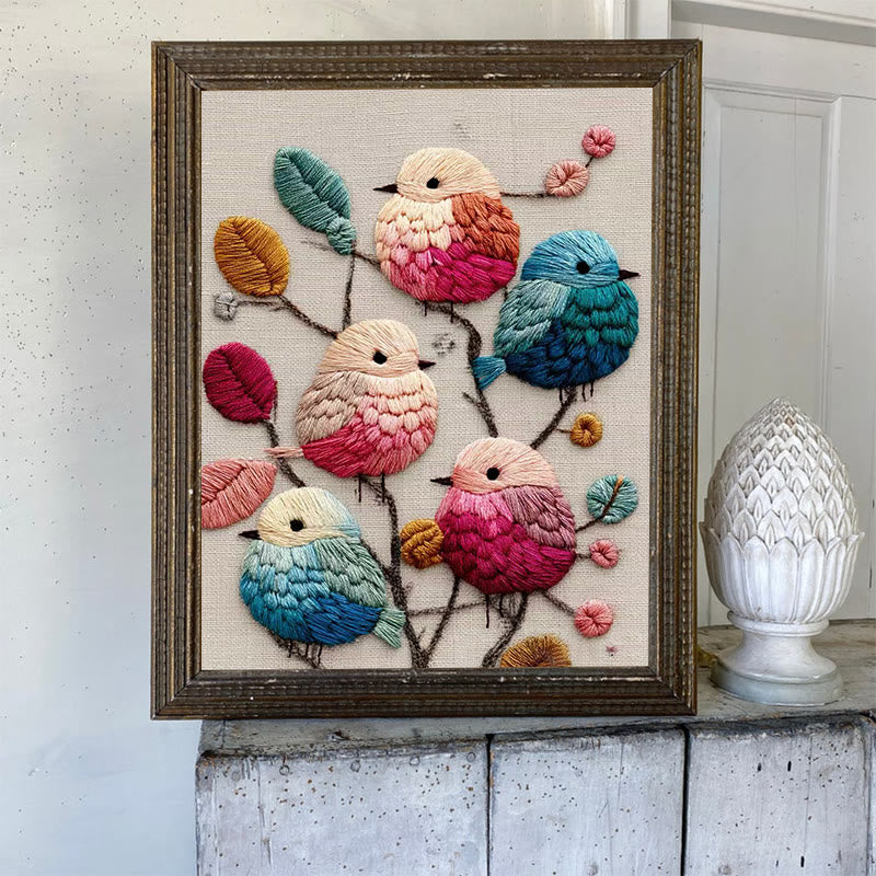 Rubbyoo Embroidery Kit - Lovely Birds | Diy Handmade Stitchwork | Perfect For Wall Hanging - image 9