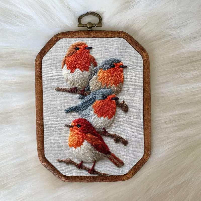 Rubbyoo Embroidery Kit - Robin Birds | Diy Animal Craft | Gifts For Bird Lovers - image 7