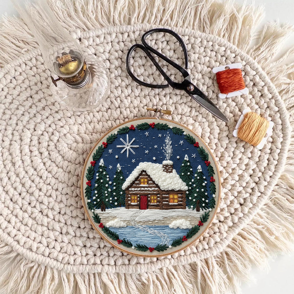 Rubbyoo Embroidery Kit - Christmas Snow Scene | Stitch Art For Beginner | Perfect Wall Hanging  - image 7