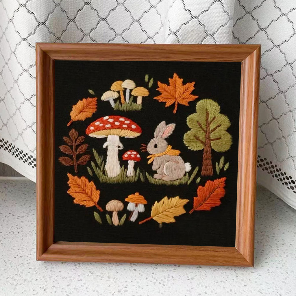 Rubbyoo Embroidery Kit - Autumn Plant | Diy Handmade Needlepoint | Nice Art For Stitch Starter - Embroidery Kit Plus An Extra Frame - image 10