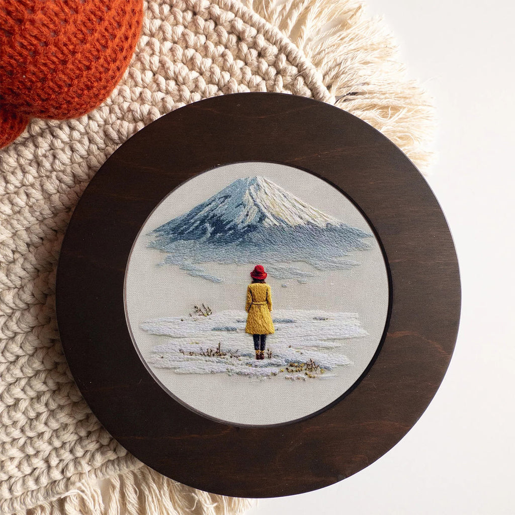 Rubbyoo Embroidery Kit - Snow Mountain | Diy Landscape Craft | Easy Stitch Hoop Art  - image 5