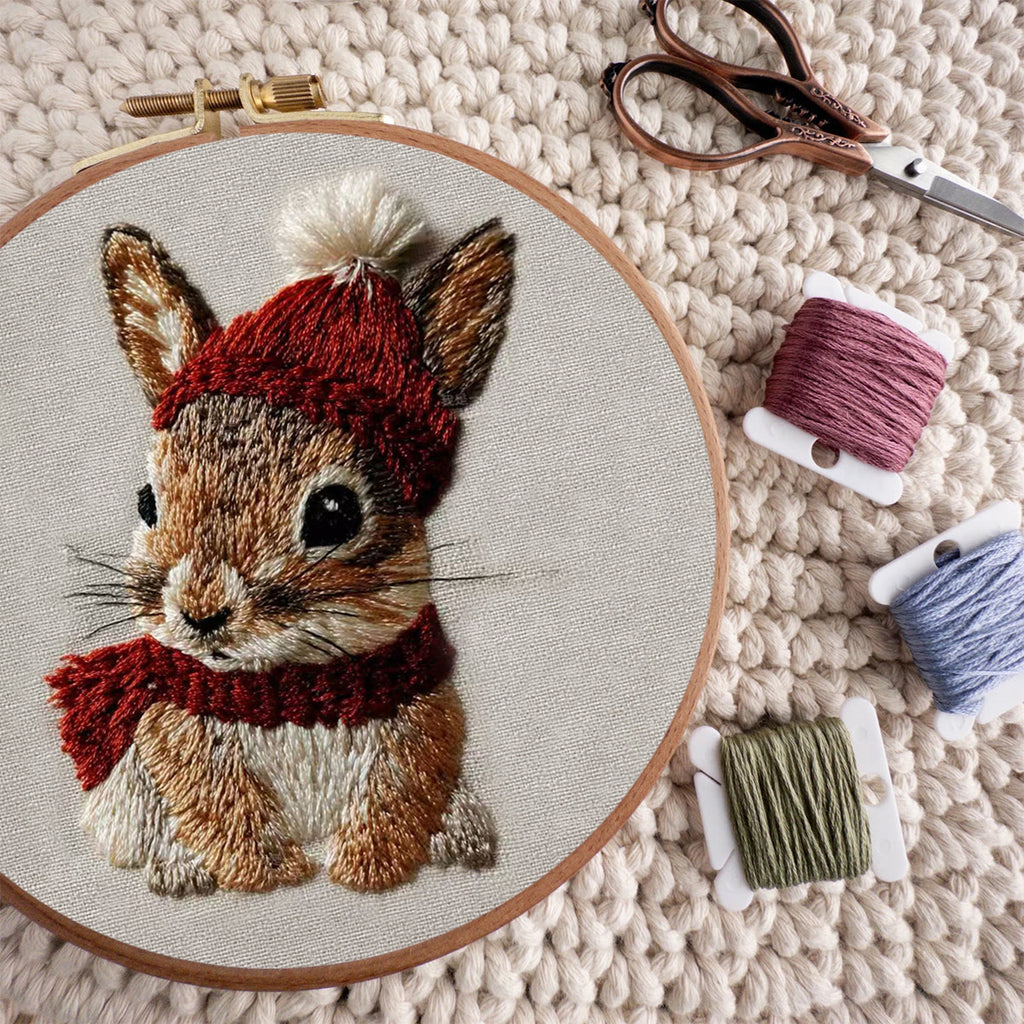 Rubbyoo Embroidery Kit - Christmas Bunny | Cute Animal Carft | Gift For Holiday Decor  - image 8