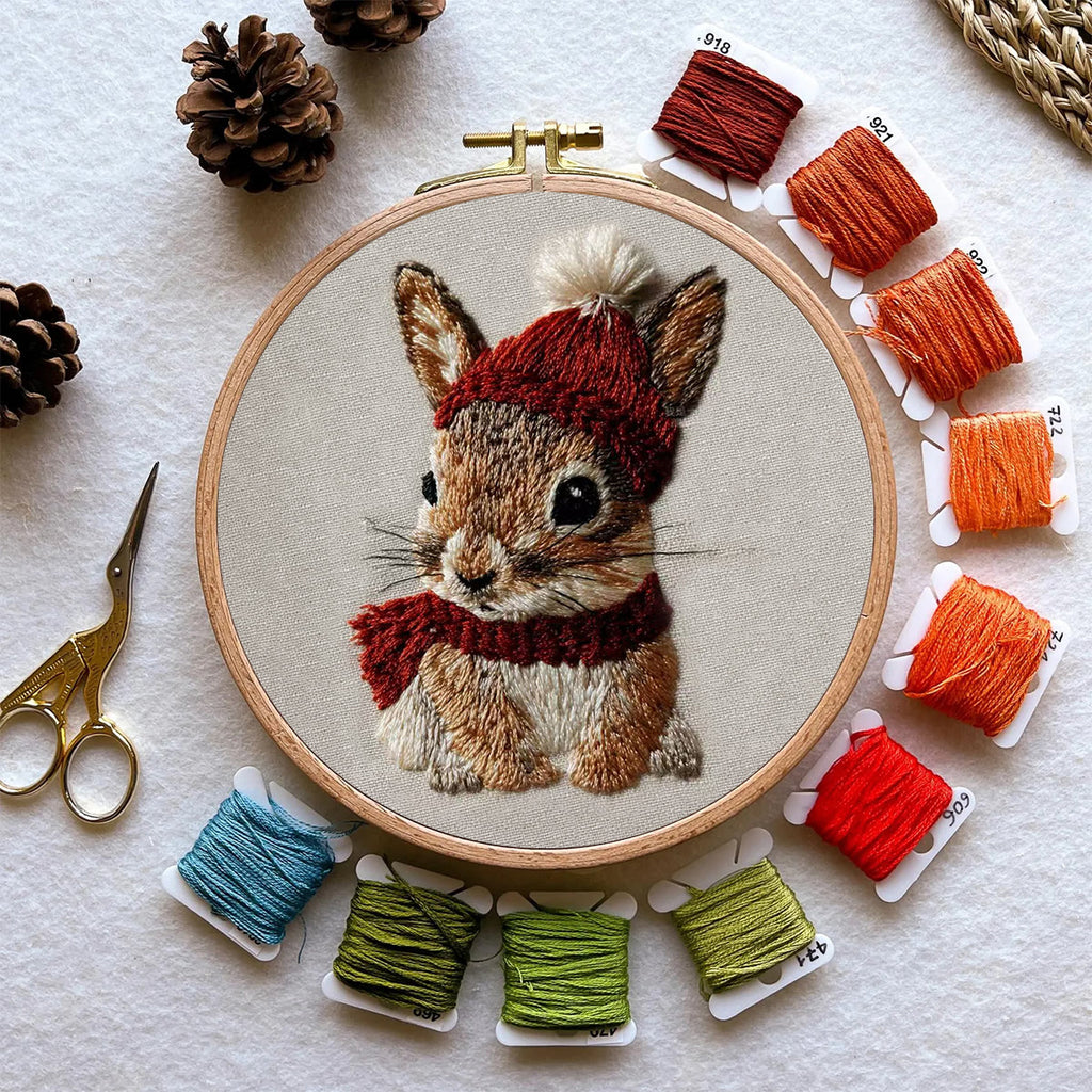 Rubbyoo Embroidery Kit - Christmas Bunny | Cute Animal Carft | Gift For Holiday Decor  - image 9