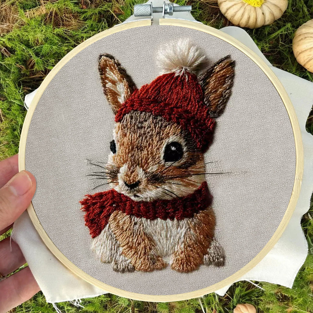 Rubbyoo Embroidery Kit - Christmas Bunny | Cute Animal Carft | Gift For Holiday Decor  - image 7